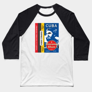 Cuba Castro Havana Habana Santiago Salsa Rhum Travel Baseball T-Shirt